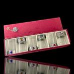 Drinkservies voor 6 (6) - Glas, Tin - Set in een fluweren