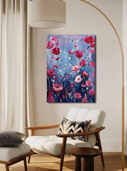 Yadiel Gonzales (XX) - Pradera con el silencio de las Flores, Antiek en Kunst, Kunst | Schilderijen | Modern