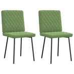 vidaXL Eetkamerstoelen 2 st fluweel lichtgroen, Huis en Inrichting, Stoelen, Verzenden, Nieuw