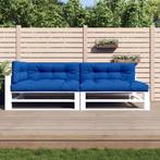 vidaXL Palletkussens 5 st stof koningsblauw, Huis en Inrichting, Woonaccessoires | Kussens, Verzenden, Nieuw, Blauw