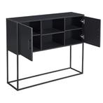 [en.casa] Commode Motala spaanplaat 90x108,5x30 cm zwart, Huis en Inrichting, Kasten | Ladekasten, Verzenden, Nieuw