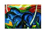 Kunstdruk Franz Marc - Die großen blauen Pferde 71x56cm, Verzenden, Nieuw