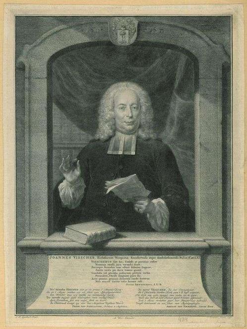 Portrait of Johannes Visscher, Antiek en Kunst, Kunst | Etsen en Gravures