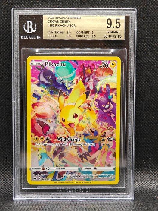 Pokémon - 1 Graded card - Beckett 9.5 MINT: Pikachu 160 FA -, Hobby en Vrije tijd, Verzamelkaartspellen | Pokémon