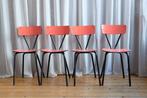 formica - Stoel (4) - Metaal, Hout - Formica schoolstoelen
