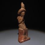 Oud-Egyptisch Terracotta Harpocrates God Figurine. 1e eeuw