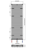 Verticale Radiator WIT ZWART - Goedkoopste radiatoren van NL, Nieuw, 800 watt of meer, Ophalen of Verzenden, 80 cm of meer
