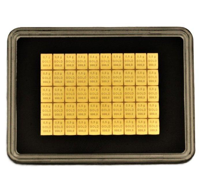 25 gram - Goud .999 - ESG / Valcambi SA - Met certificaat, Postzegels en Munten, Edelmetalen en Baren