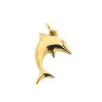 Gouden hanger van een dolfijntje (ketting hanger, geelgoud), Overige merken, Goud, Gebruikt, Ophalen of Verzenden