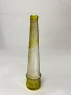 Vaas - uraniumgeel - Acid-etched meerlagenkristal - Art, Antiek en Kunst