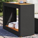 vidaXL Tuinbijzettafel met houten blad 100x40x75 cm poly, Tuin en Terras, Tuintafels, Verzenden, Nieuw