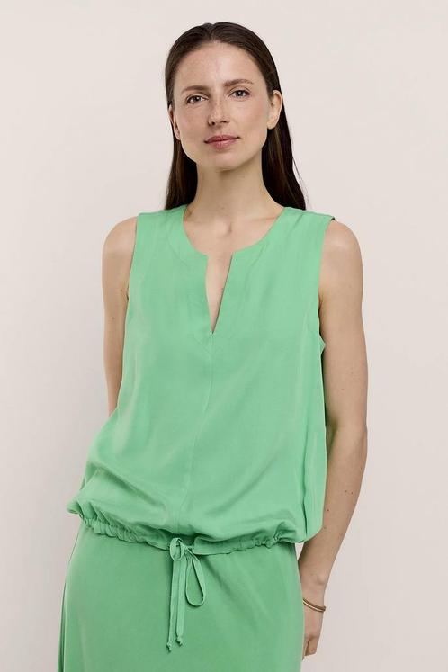 -50% Summum  Summum 2s3102-11650 top tencel  maat 38, Kleding | Dames, Tops, Groen, Nieuw, Verzenden