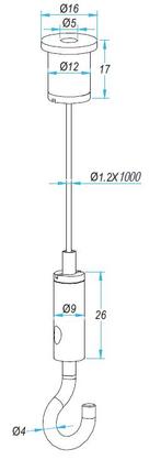 Ophangsysteem staalkabel 6, Verzenden, Nieuw