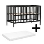 Cabino Baby Bed Mees Zwart 60 x 120 cm Met Matras, Ophalen of Verzenden, Nieuw