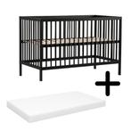 Cabino Baby Bed Mees Zwart 60 x 120 cm Met Matras, Kinderen en Baby's, Babywiegjes en Ledikanten, Nieuw, Ophalen of Verzenden