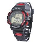 Fako - Kinderhorloge - LCD Sport Mini - Rood, Sieraden, Tassen en Uiterlijk, Horloges | Kinderen, Verzenden, Nieuw