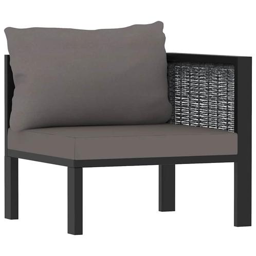 vidaXL Hoekbank sectioneel met linkerarmleuning poly rattan, Tuin en Terras, Tuinsets en Loungesets, Nieuw, Rotan, Verzenden