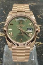 Rolex Day-Date 40 - 228235 - Rose Gold - Olive Green Dial, Sieraden, Tassen en Uiterlijk, Horloges | Heren, Nieuw, Goud, Polshorloge