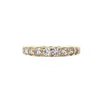 Gouden rijring met diamant 14 karaat, Sieraden, Tassen en Uiterlijk, Ringen, Verzenden, Zo goed als nieuw, Wit, Goud