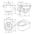 Wandtoilet Sanindusa Urb.y Rimfree Keramiek Exclusief, Ophalen of Verzenden, Nieuw