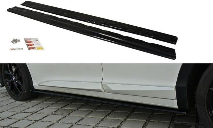 Zijskirts Diffusers Honda Civic Mk9 Facelift Glanzend Zwart, Auto-onderdelen, Carrosserie en Plaatwerk, Ophalen of Verzenden