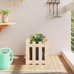 vidaXL Plantenbak met hekontwerp 40x40x40 cm massief, Tuin en Terras, Bloembakken en Plantenbakken, Verzenden, Minder dan 60 cm