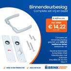 Complete set binnendeurbeslag WC 63×8 DD:38-42 F1, Doe-het-zelf en Verbouw, Ophalen of Verzenden, Nieuw, Overige materialen, Overige typen