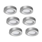 Ledisons LED-opbouwspot set 6 stuks Adria zilver 3W dimbaar, Nieuw