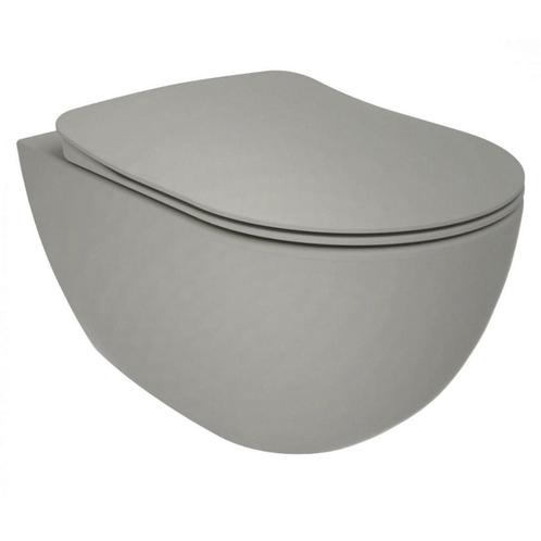 Wandcloset BWS Rimoff Ophang Toilet Zonder Bidet Koel Grijs, Doe-het-zelf en Verbouw, Sanitair, Overige typen, Nieuw, Ophalen of Verzenden