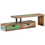 vidaXL Tv-meubel (118-200) x 30 x 40 cm massief hout, Huis en Inrichting, Kasten | Televisiemeubels, Verzenden, Nieuw, 200 cm of meer