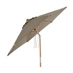 *WOONWINKEL* Brafab Trieste Houten Parasol Taupe 250 Cm Kant, Verzenden, Nieuw