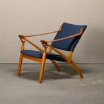 Lounge stoel - Beuken, Leder, Stof - Opvouwbare safari stoel