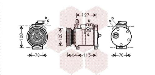 AIRCO COMPRESSOR VOOR CHRYSLER PT CRUISER PT_ 2000-2005, Auto-onderdelen, Airco en Verwarming, Nieuw, Ophalen of Verzenden