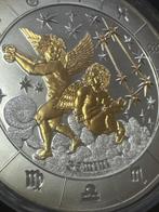 Rwanda. 1000 Francs 2009 Zodiac Zwillinge Gemini .999+Au 24, Postzegels en Munten, Munten | Europa | Niet-Euromunten
