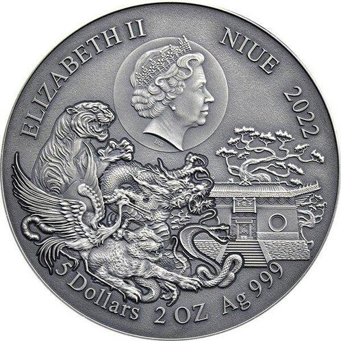 Niue. 5 Dollars 2022 Shaolin Kung Fu Snake Martial Arts, Postzegels en Munten, Munten | Europa | Niet-Euromunten