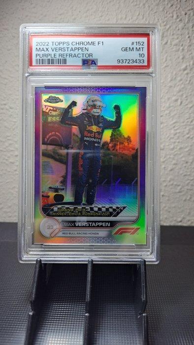 2021 Topps Chrome F1 Max Verstappen 152 Purple Refractor, Hobby en Vrije tijd, Verzamelkaartspellen | Overige