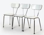 Unic - Stoel - Staal, Formica - Drie stoelen, Antiek en Kunst, Kunst | Designobjecten