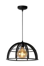 Lucide DIKRA - Hanglamp Ø 40 cm 1xE27 Zwart, Huis en Inrichting, Lampen | Hanglampen, Verzenden, Nieuw, Trendy verlichting