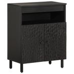 vidaXL Bijzetkast 60x33x75 cm massief mangohout zwart, Huis en Inrichting, Kasten | Buffetkasten, Verzenden, Nieuw, 50 tot 100 cm