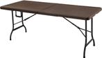 Snel opzetbare opklapbare tafel - 180 cm bruin - met hand..., Ophalen of Verzenden, Nieuw, Metaal