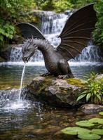 Fontein - XL Bronze Dragon - 2026, Antiek en Kunst, Curiosa en Brocante