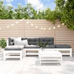 vidaXL 6-delige Loungeset met kussens massief hout wit, Tuin en Terras, Tuinsets en Loungesets, Verzenden, 6 zitplaatsen, Nieuw