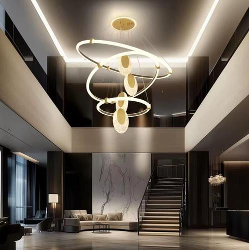 3-Lagen LED Kroonluchter –Plafondlamp met Acryl en 3 Lichtkl, Huis en Inrichting, Lampen | Kroonluchters, Nieuw, Verzenden