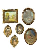 Lijst (6) - Hout, Glas - Vintage kunstwerken