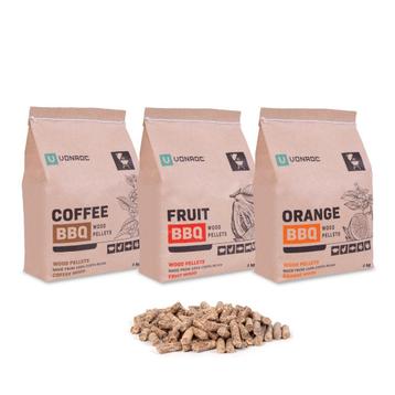 Rookpellets – 3kg |Pakket met 3 houtsoorten: sinaasappel, beschikbaar voor biedingen