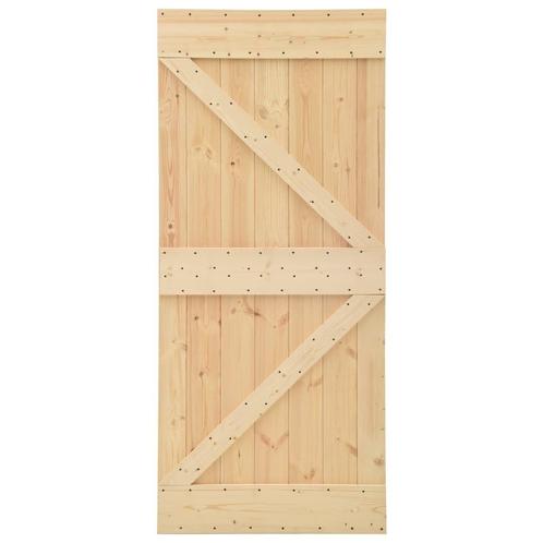 Massief Grenen Binnendeur 80x210 - Tweedekansje - Kluspro..., Doe-het-zelf en Verbouw, Deuren en Horren, Schuifdeur, Nieuw, Hout