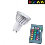 LED Spot RGB + Warm Wit - 5 Watt - GU10, Ophalen of Verzenden, Nieuw, Overige materialen, Modern