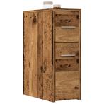 vidaXL Badkamerkast smal met wielen bewerkt hout oud, Huis en Inrichting, Kasten | Overige, Verzenden, Nieuw