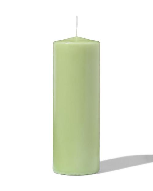 HEMA Stompkaars Ø7x20cm groen, Huis en Inrichting, Woonaccessoires | Kandelaars en Kaarsen, Nieuw, Verzenden