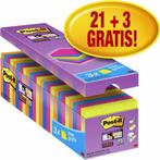 Post-it® Super Sticky Notes - 76mm x 76 mm - 21 blokken + 3, Nieuw, Verzenden